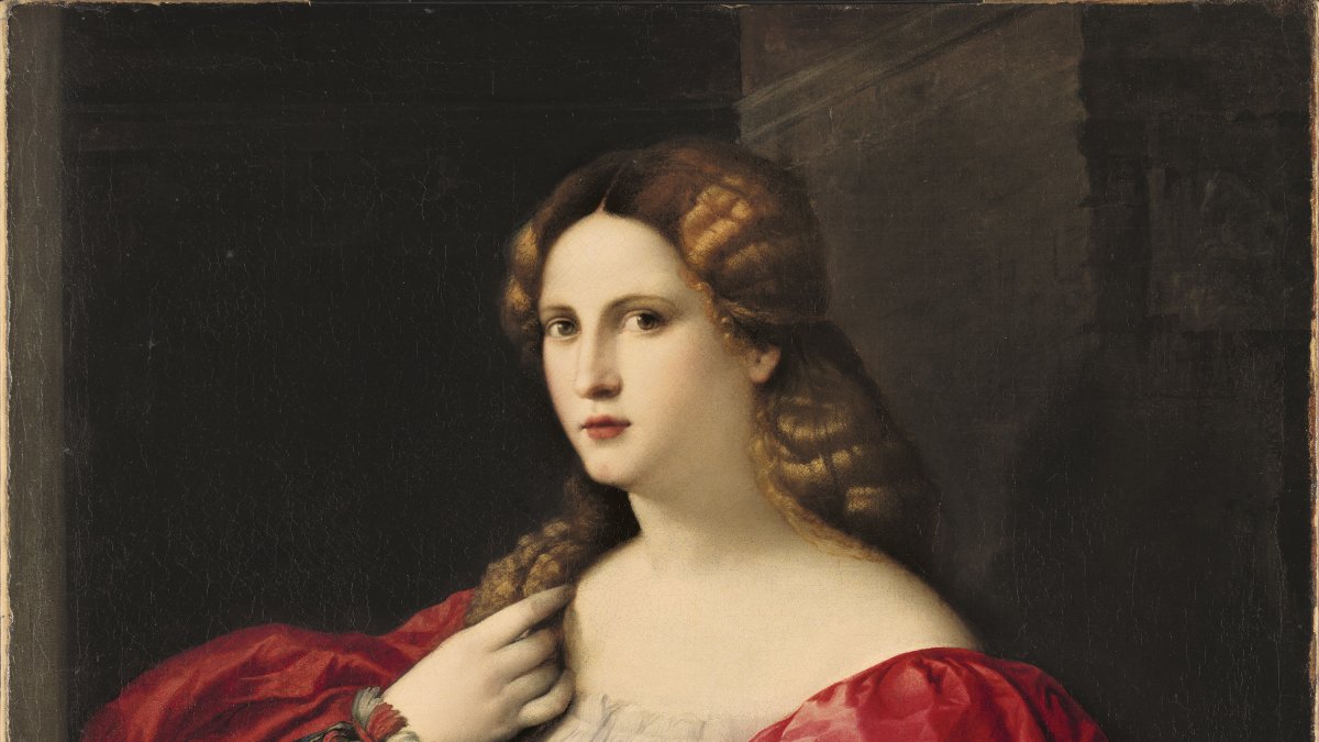 Portrait of a Young Woman Known as "La Bella" - Palma Vecchio . Museo ...